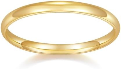 MINDDHA 14K Gold/White Gold Plated Rings for Women, Wedding Band, Stackable, Knuckle, Dainty Thum... | Amazon (US)