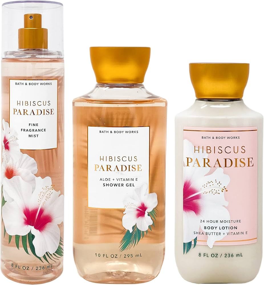 Hibiscus Paradise Trio Gift Set - Includes Fine Fragrance Mist, Body Lotion, and Shower Gel - Ful... | Amazon (US)