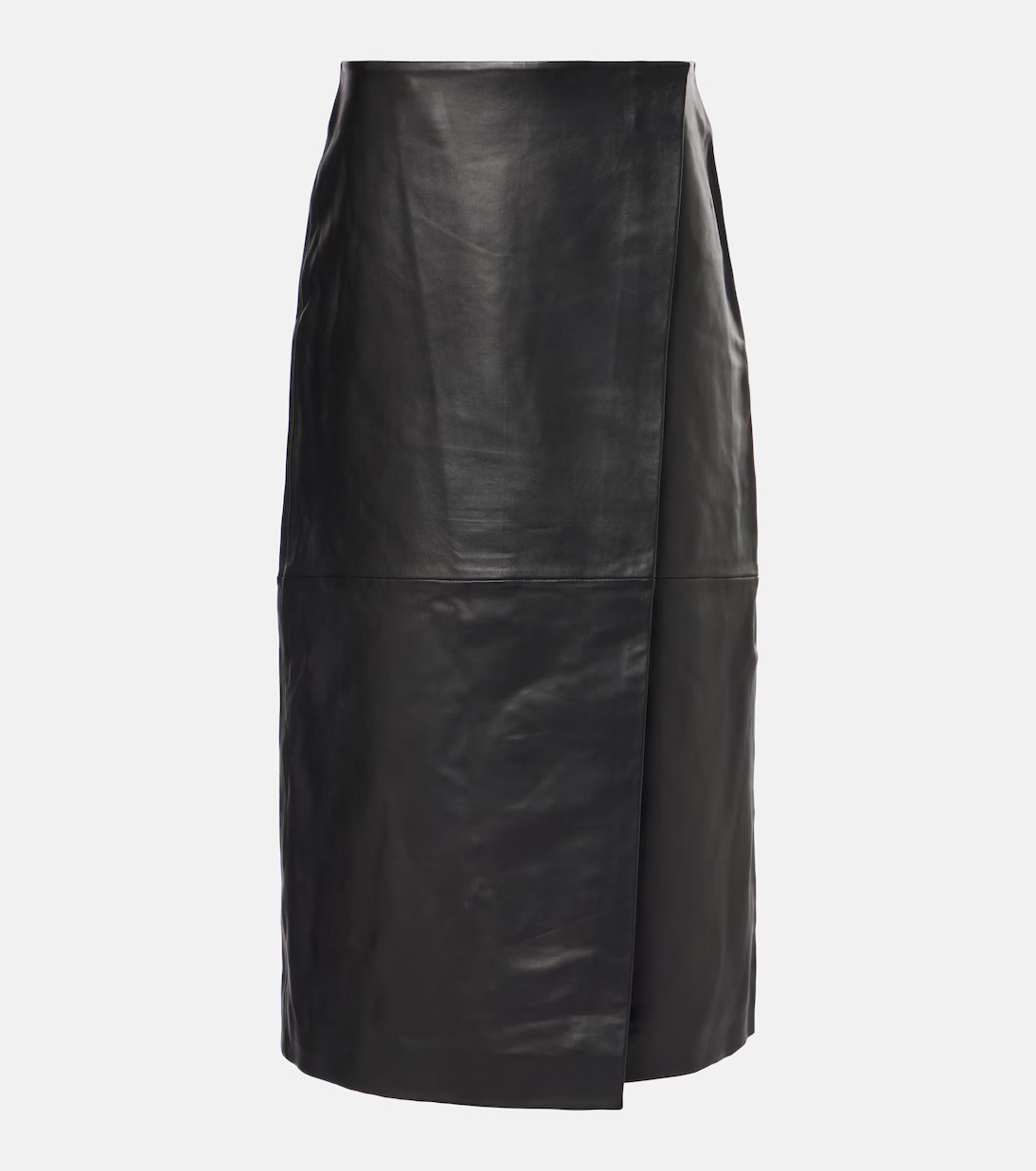 Hedi leather wrap skirt | Mytheresa (UK)