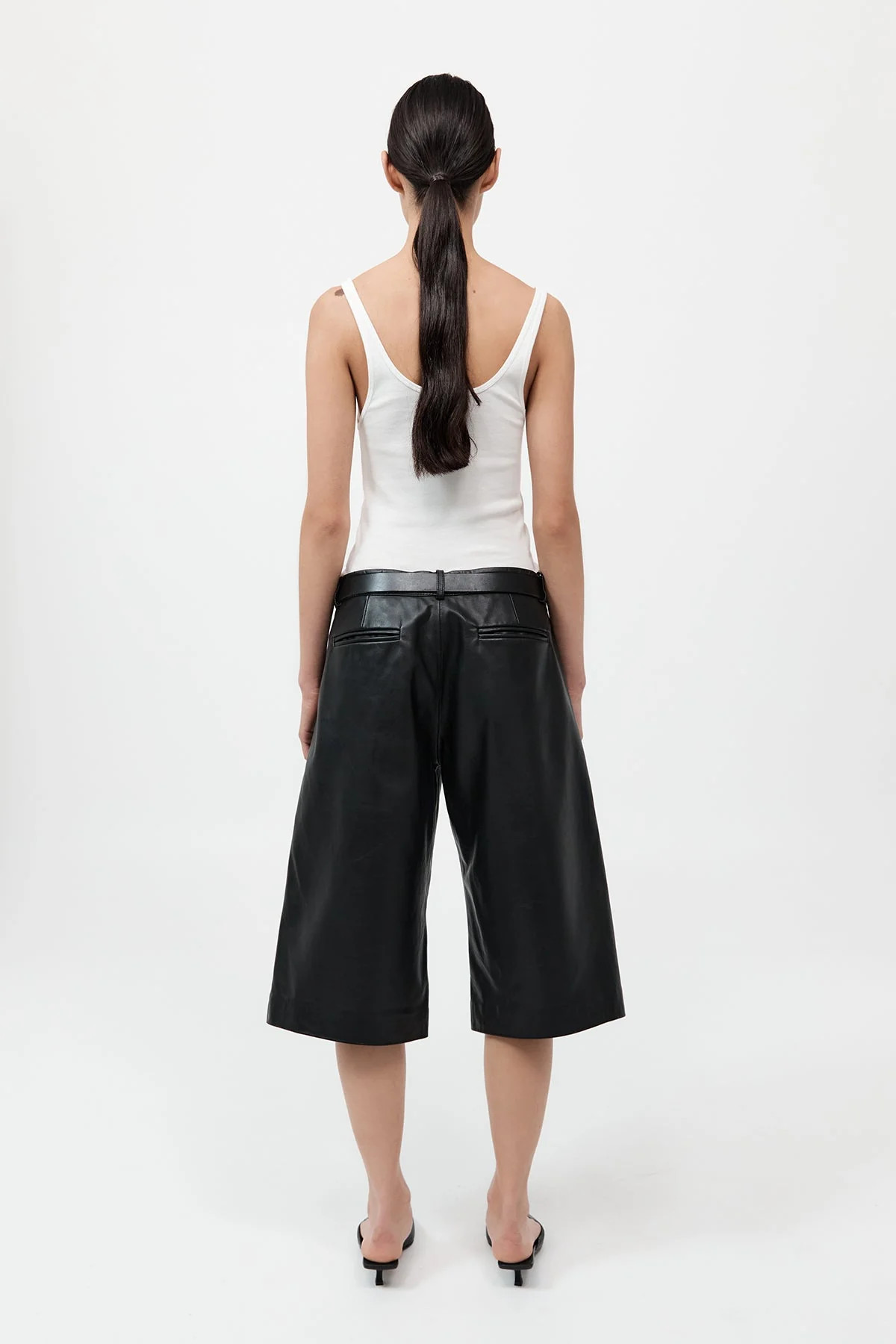 Leather Bermuda Shorts - Black | St. Agni (US, UK, EU)