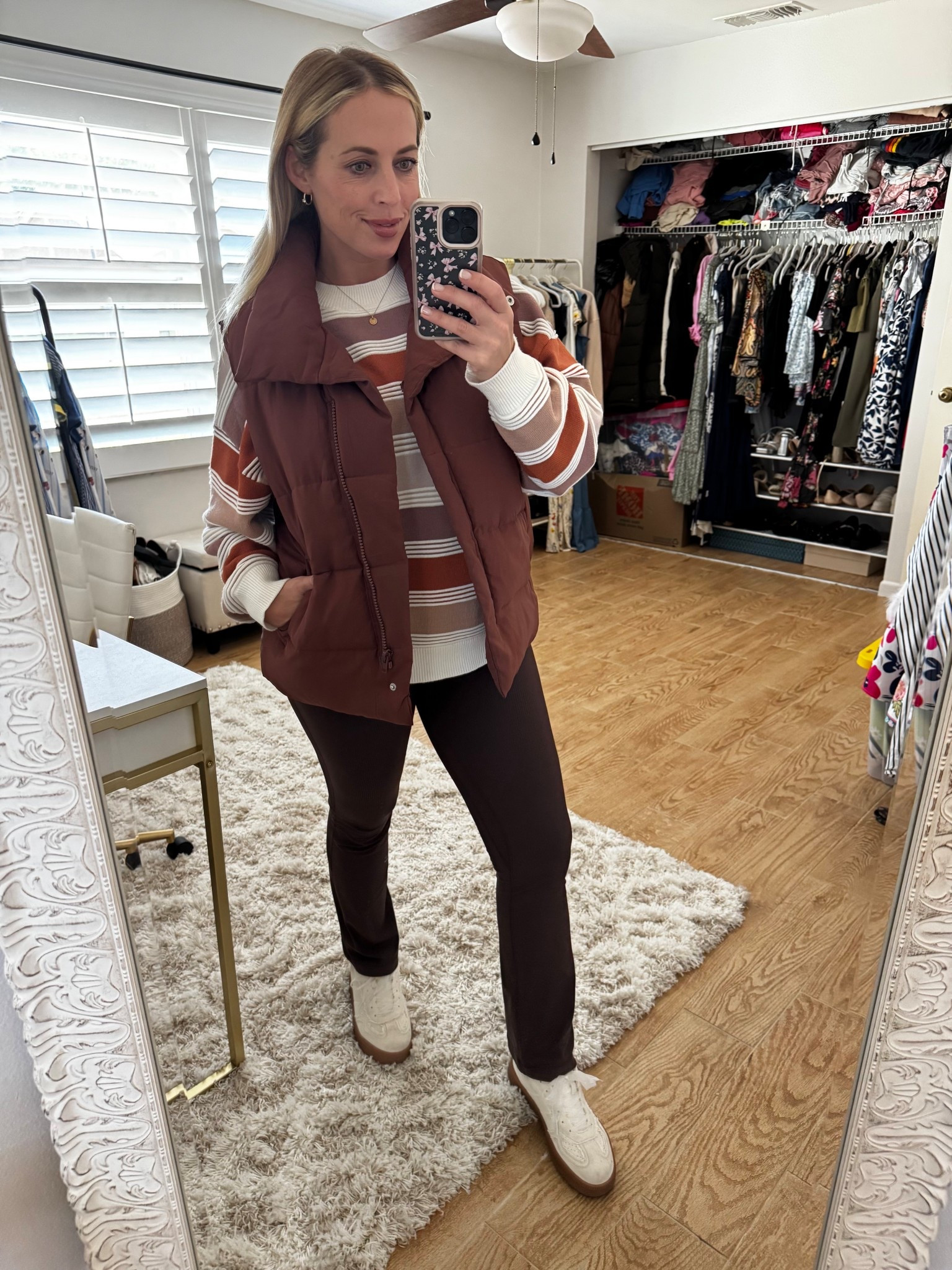 Puffer vest outfit at 11 weeks pregnant

#LTKootd #LTKMidsize #LTKBump