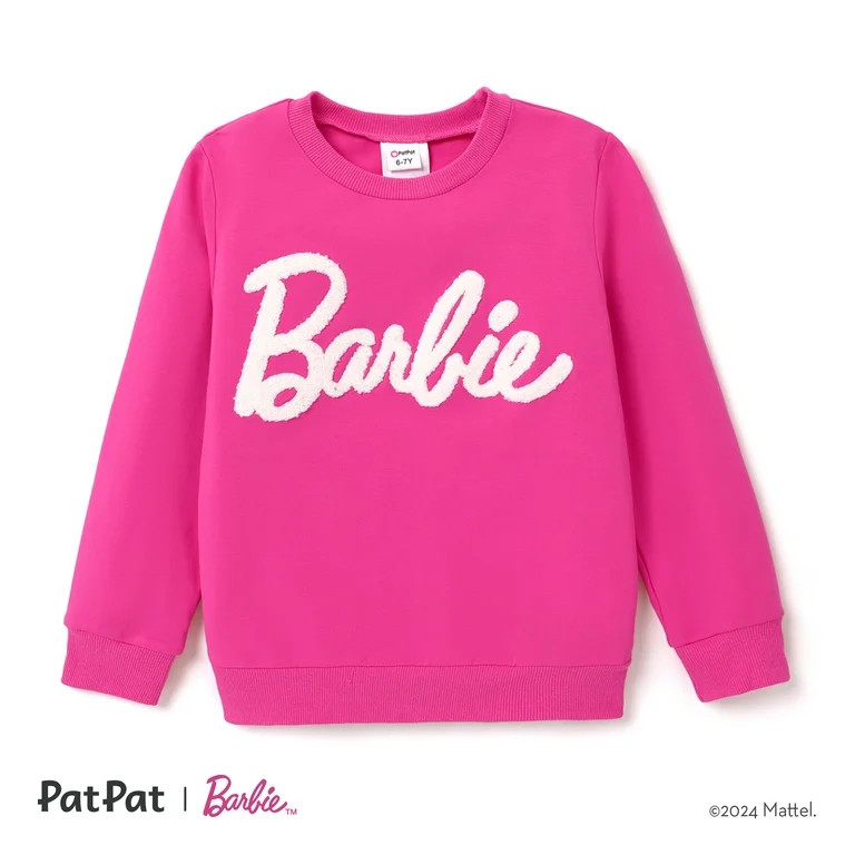 Barbie Toddler Girls Sweatshirts Letter Embroidered Long Sleeves Cotton Outfits Gifts Sizes 3-10 ... | Walmart (US)