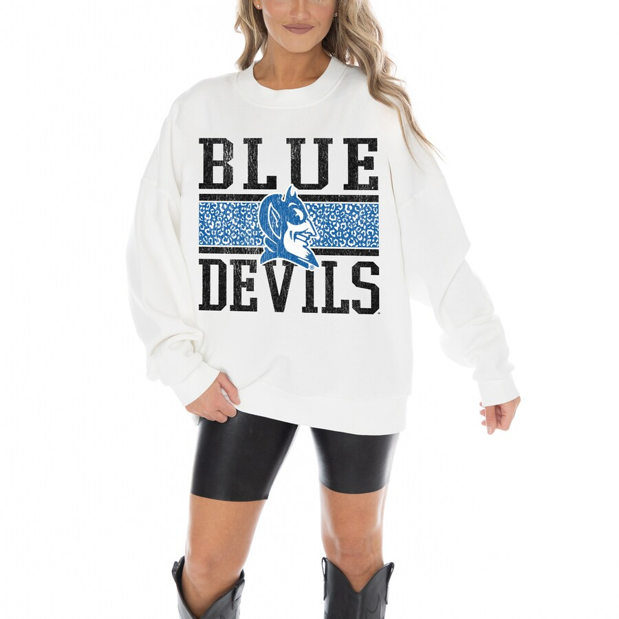 Duke Blue Devils Gameday Couture Women's Fair Catch Pullover Sweatshirt - White | Fanatics