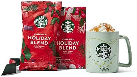 Thoughtfully Gifts, Starbucks Holiday Coffee Gift Set, Officially Licensed, Includes Ceramic Mug ... | Amazon (US)