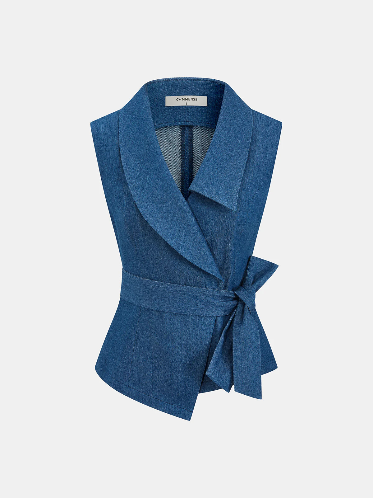 Wrap Tie-Waist Vest | Commense
