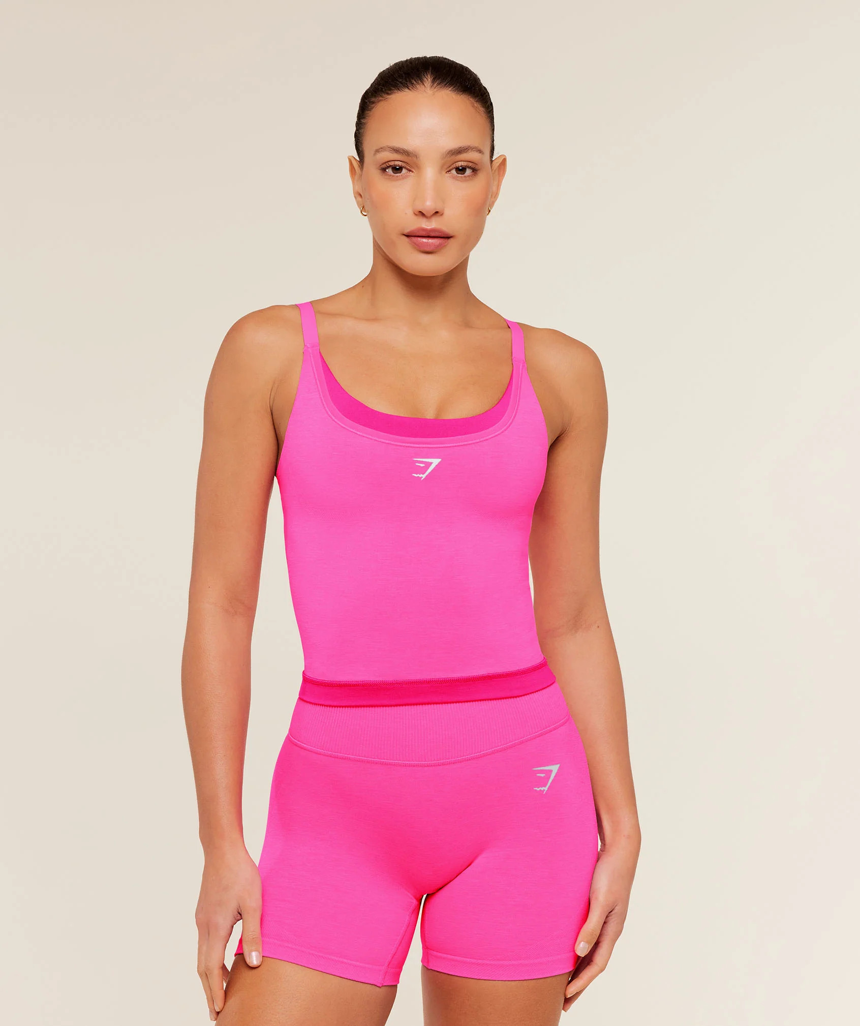 Gymshark Interval Seamless Midi Tank - Electric Pink/Super-Set Pink | Gymshark CA