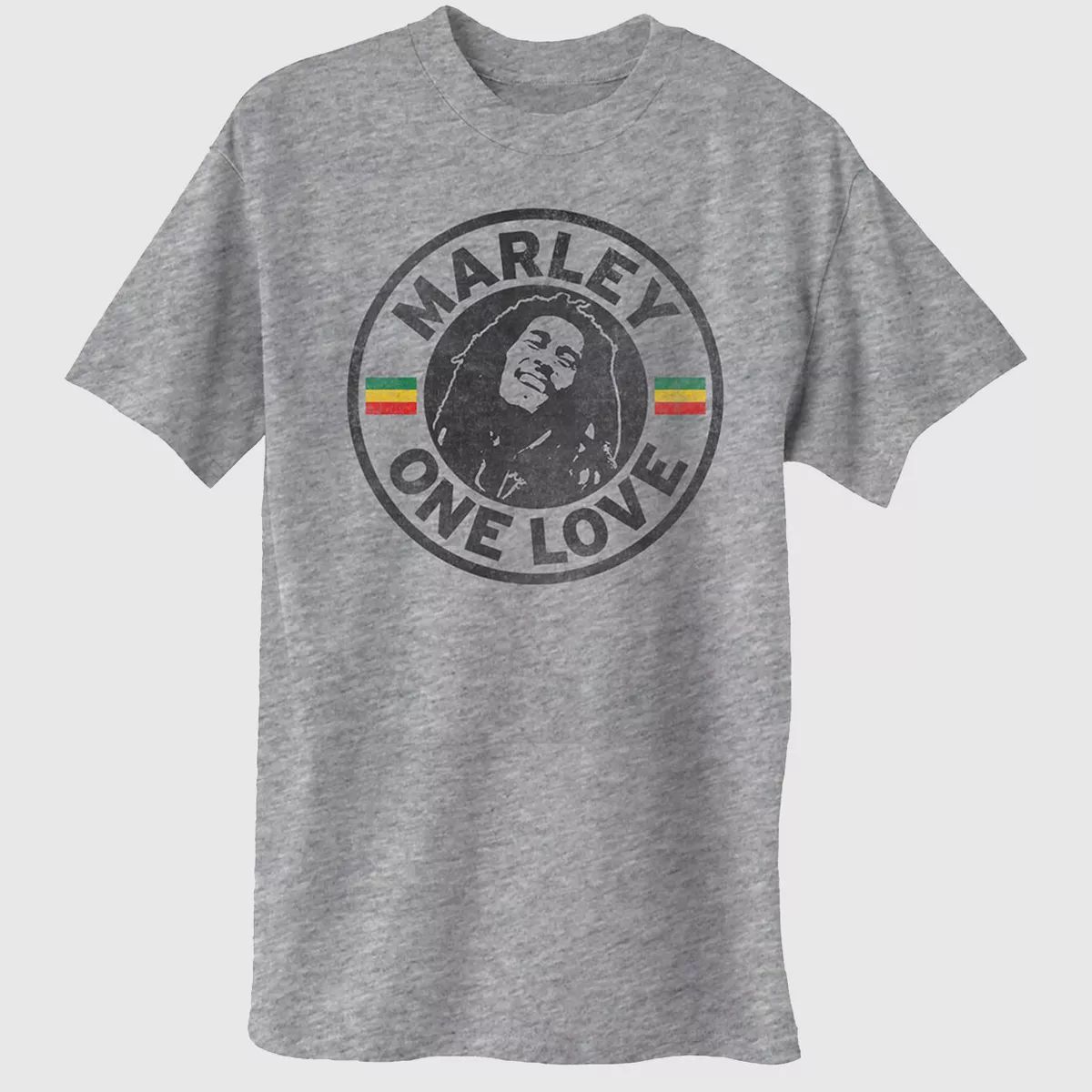 Men's Bob Marley Short Sleeve Graphic T-Shirt Heather Gray | Target