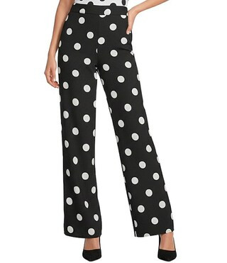Randal Polka Dot Print High-Rise Wide Leg Coordinating Pants | Dillard's
