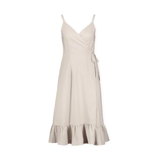 Hope & Henry Women's Sleeveless Ruffle Hem Wrap Dress, Womens | Target