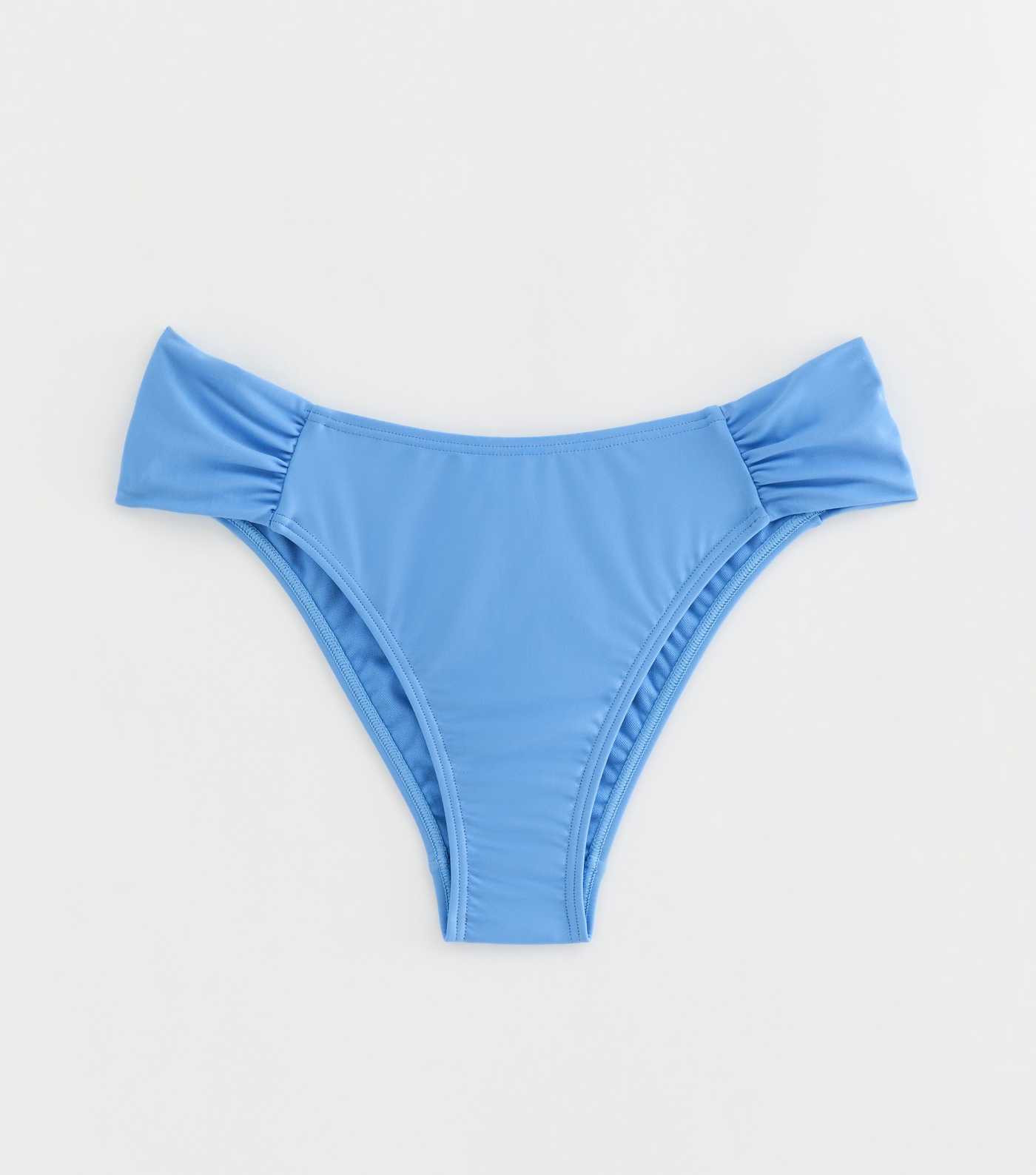 Light Blue Ruched Brazilian Ruched Bikini Brief | New Look | New Look (UK)