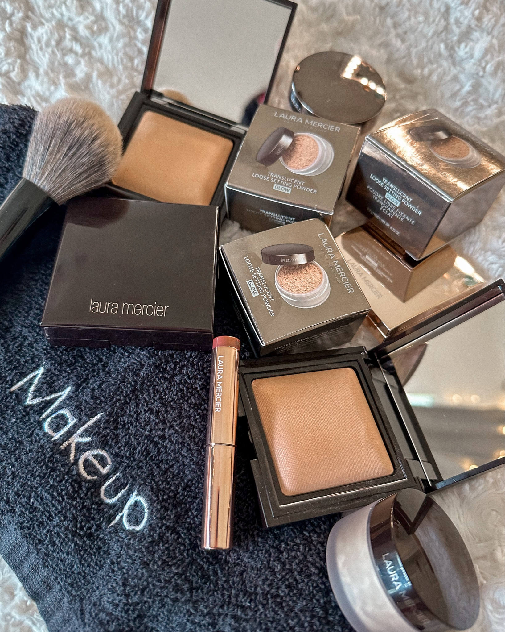 Now that hot girl summer is here, it’s time to bring out the highlighters, bronzers, and blushes!💄☀️ These Laura Mercier products are my absolute go to for long wear during the summertime. The way the highlighter glows during golden hour 🙌🏻

Product List: ✨
Bronzer/ Candle Glow Sheer Perfecting Powder SHADE: 5 
Highlighters/ Candle Glow Sheer Perfecting Powder SHADE: 1 & Translucent Setting Powder GLOW 
Blush/Color Infusion COLOR: ALL THAT SPARKLES

#LTKxelfCosmetics #LTKBeauty #LTKFindsUnder100