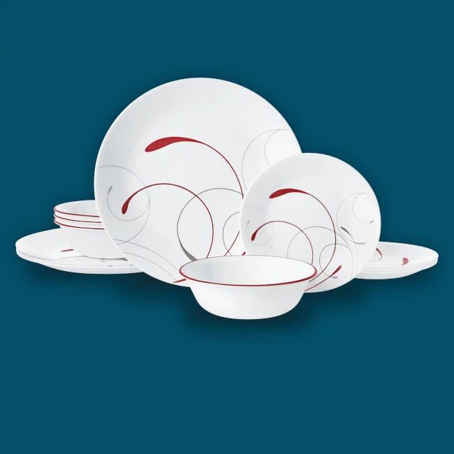 Corelle® Splendor, White and Red, 12 Piece, Dinnerware Set | Walmart (US)