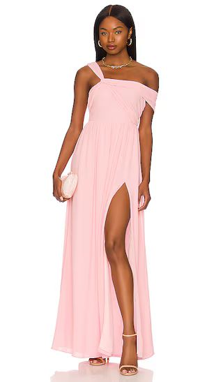 Kinsley Gown in Blush | Revolve Clothing (Global)