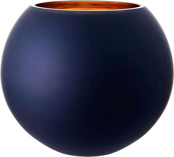 GorgeousHome Sphere Glass vase, Matte vase with Gold Lining, Luxury Modern Art vase, Glass Decora... | Amazon (US)
