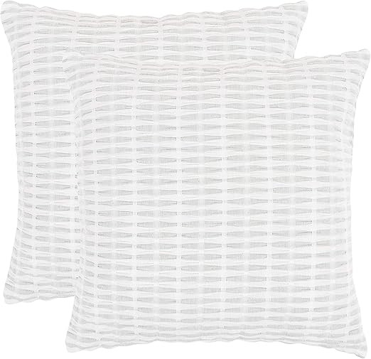 KAF Home Pleated Please Pillow Cover 20 x 20-inch 100-Percent Cotton | Set of 2 Pillow Covers (Sa... | Amazon (US)