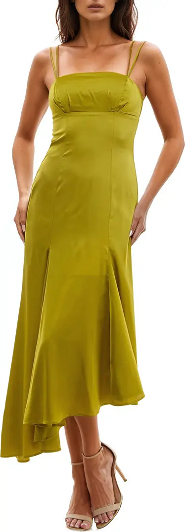 Socialite Asymmetric Hem Satin Dress | Fall Wedding Guest Dress Fall Dresses 2024 Fall 2024 Outfits | Nordstrom