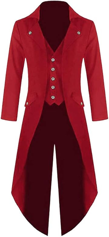 Mens Steampunk Victorian Jacket Gothic Tailcoat Costume Vintage Tuxedo Viking Renaissance Pirate ... | Amazon (US)