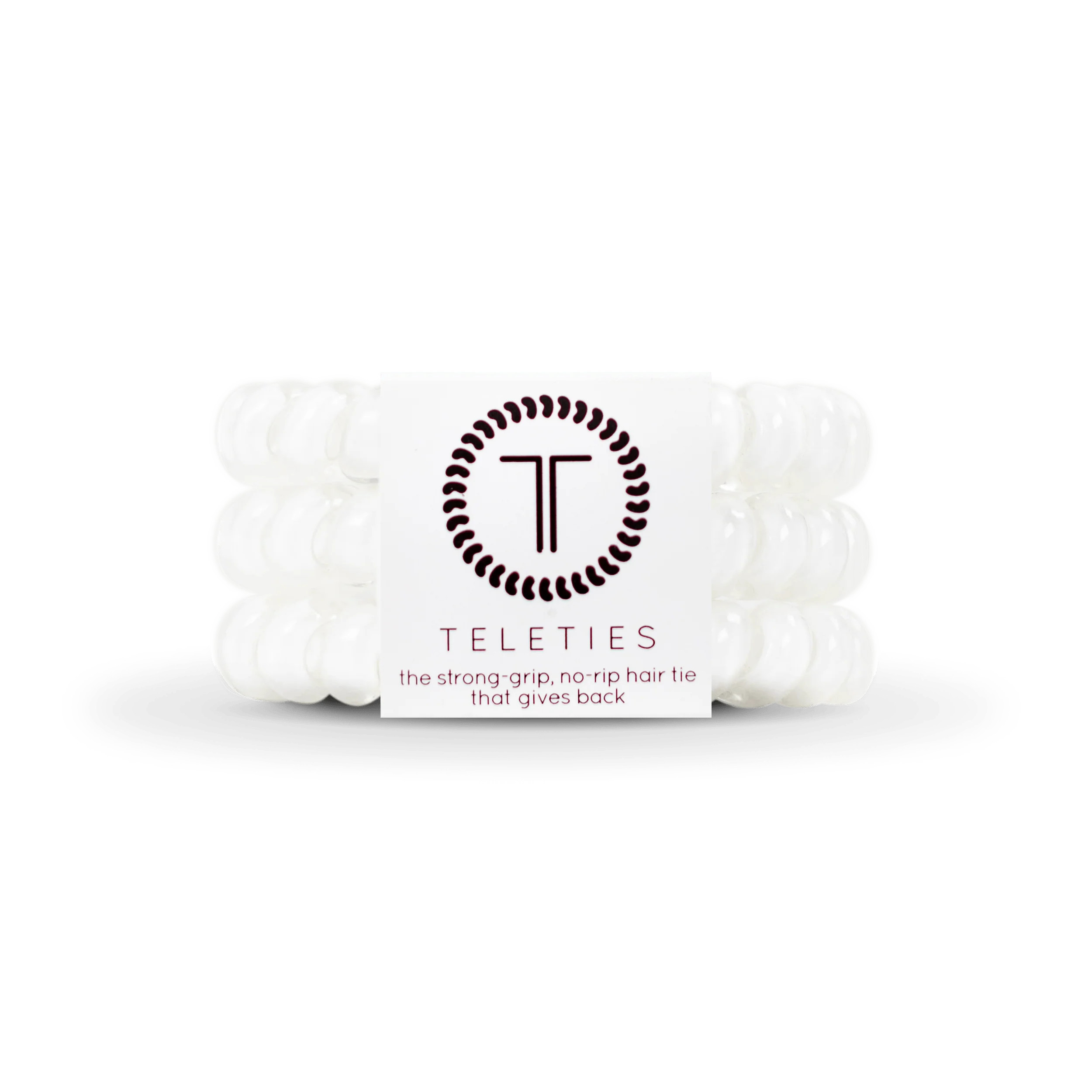 TELETIES Large Hair Ties, Coconut White | TELETIES