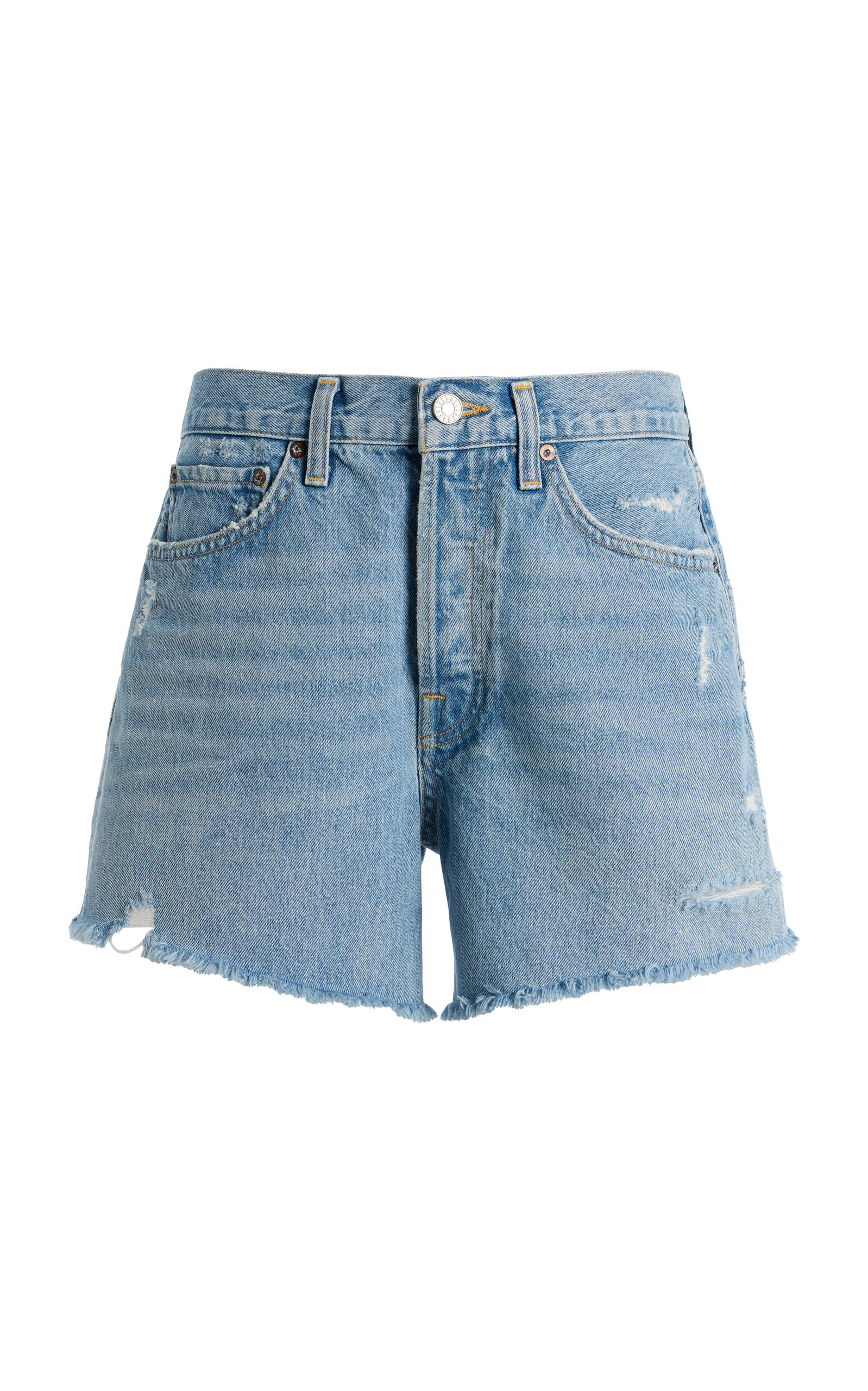 Agolde Parker Long Denim Shorts - Moda Operandi | Moda Operandi (Global)