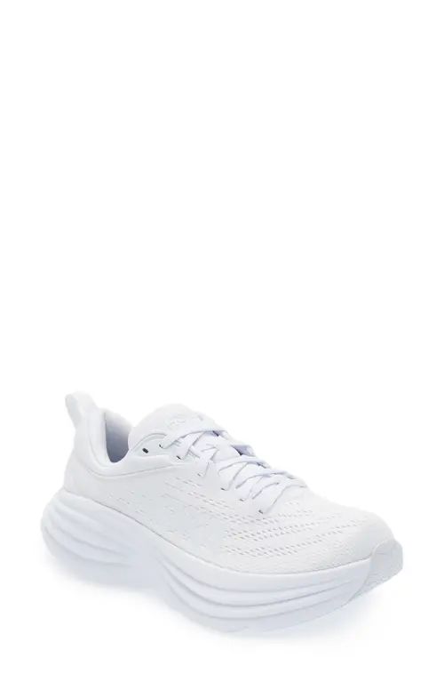 HOKA Bondi 8 Running Shoe in White /White at Nordstrom, Size 5 | Nordstrom