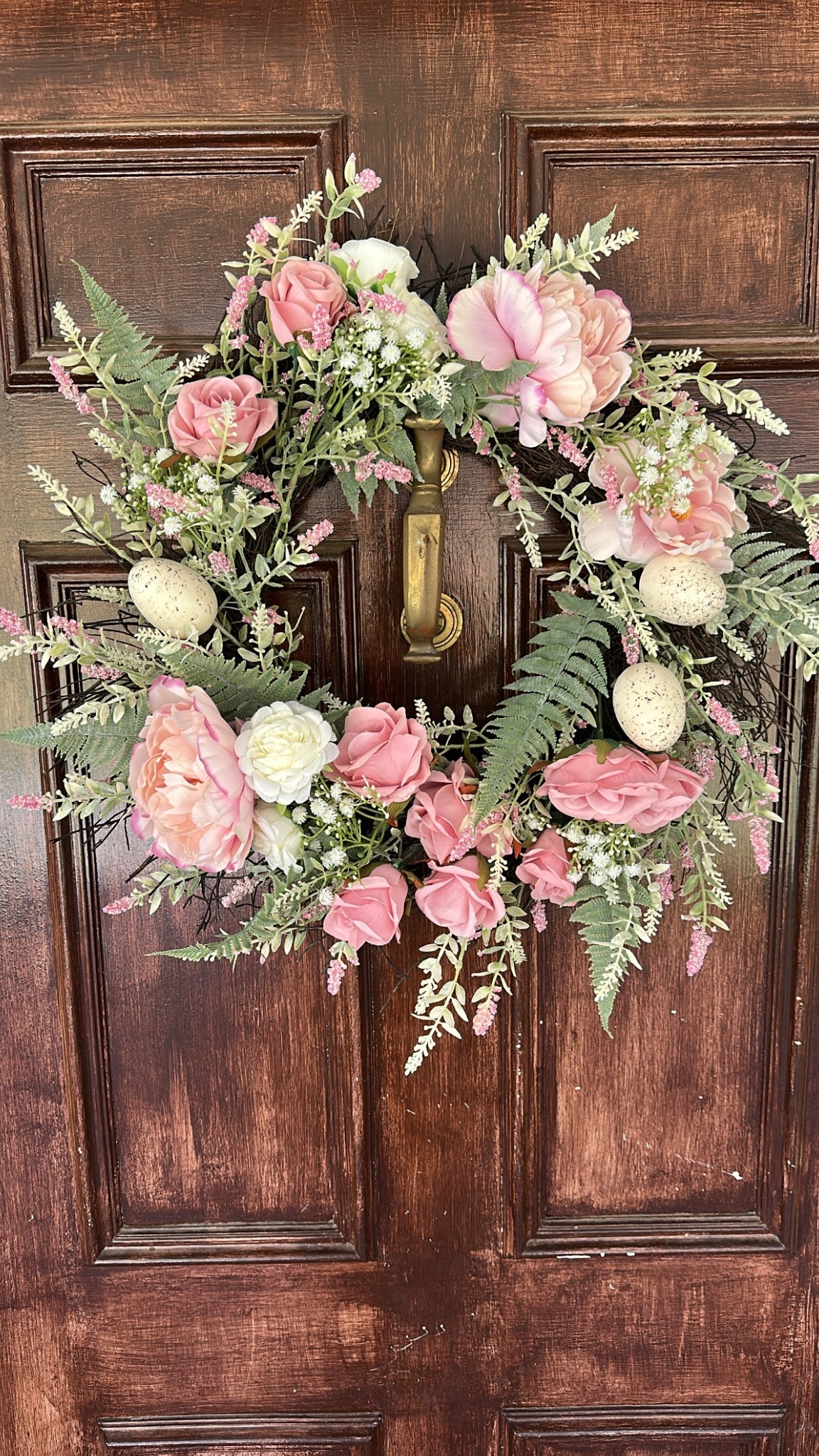 The prettiest spring Easter wreath from Walmart! Only $25!