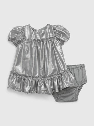 Baby Metallic Satin Dress | Gap (US)