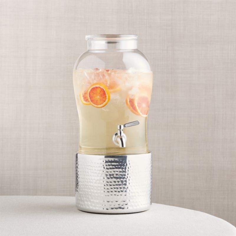 Beau Drink Dispenser with Bash Stand + Reviews | Crate and Barrel | Crate & Barrel