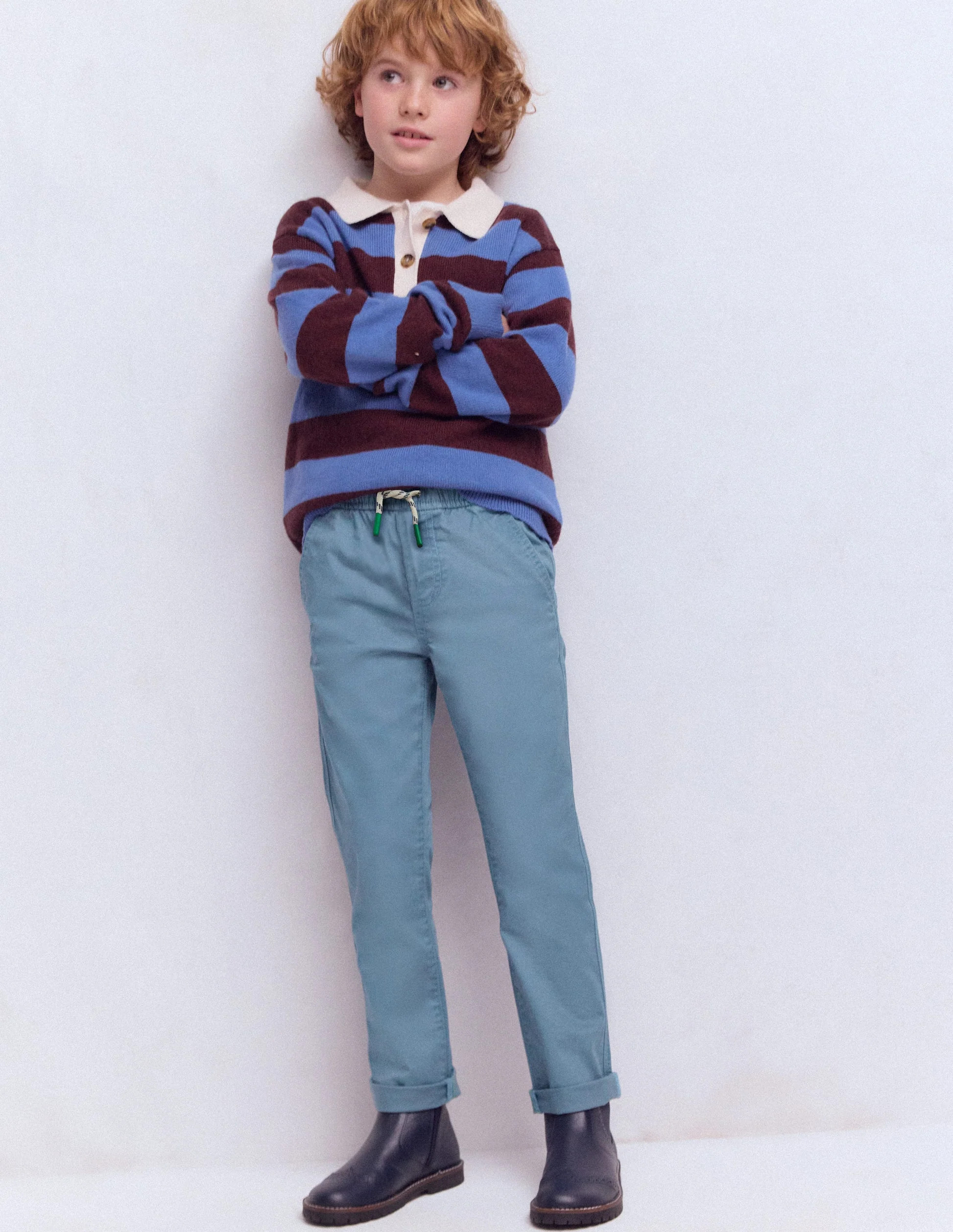 Slim Pull-on Pants-Bering sea | Boden (US)