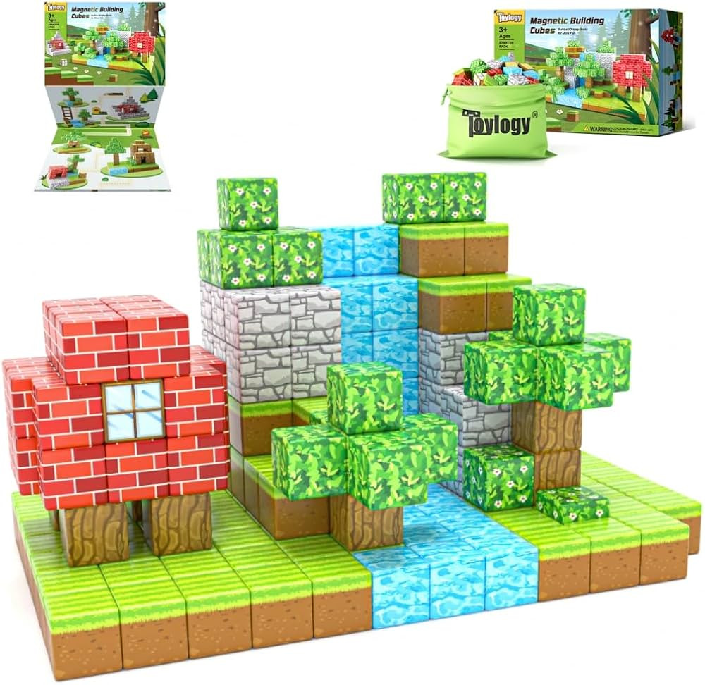 Magnetic Blocks-Build Mine Magnet World Edition, Magnetic Toys for Boys & Girls Age 3-4 4-5 6-8,S... | Amazon (US)