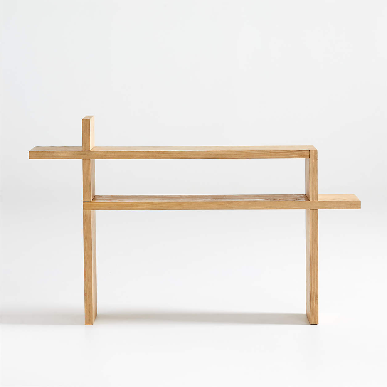 Nash Natural Wood Console Table with Shelf + Reviews | Crate & Barrel | Crate & Barrel