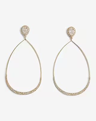 Rhinestone Wire Teardrop Earrings | Express