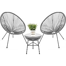 Best Choice Products 3-Piece Outdoor Acapulco All-Weather Patio Conversation Bistro Set w/Plastic... | Amazon (US)