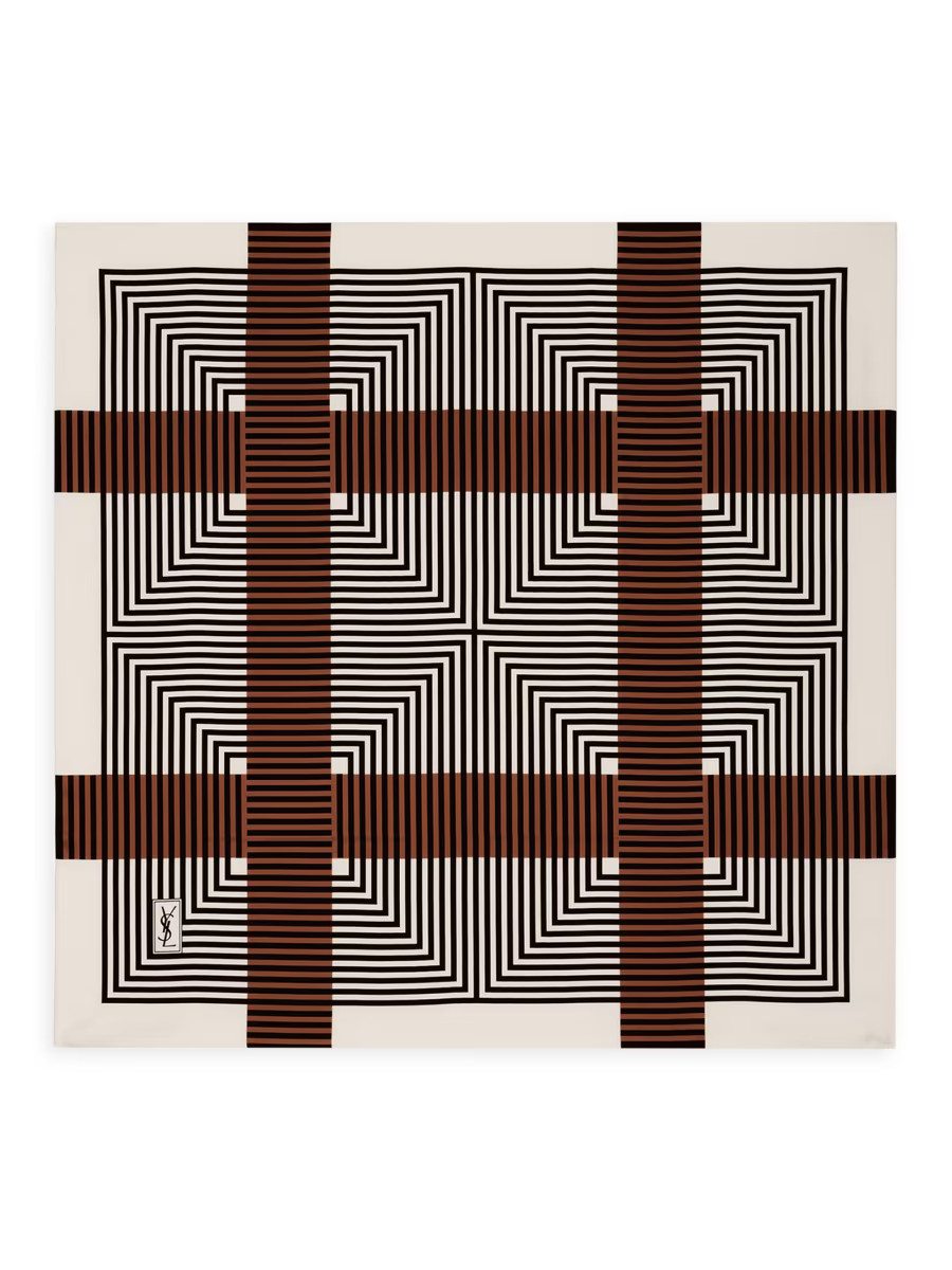 Saint Laurent Square Scarf in Silk Twill | Saks Fifth Avenue | Saks Fifth Avenue