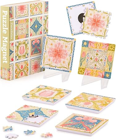 PieceRelax Magnet Puzzle for Adults 96 Pieces - Tulip Tile Unique Gift & Home Décor with Plastic... | Amazon (US)