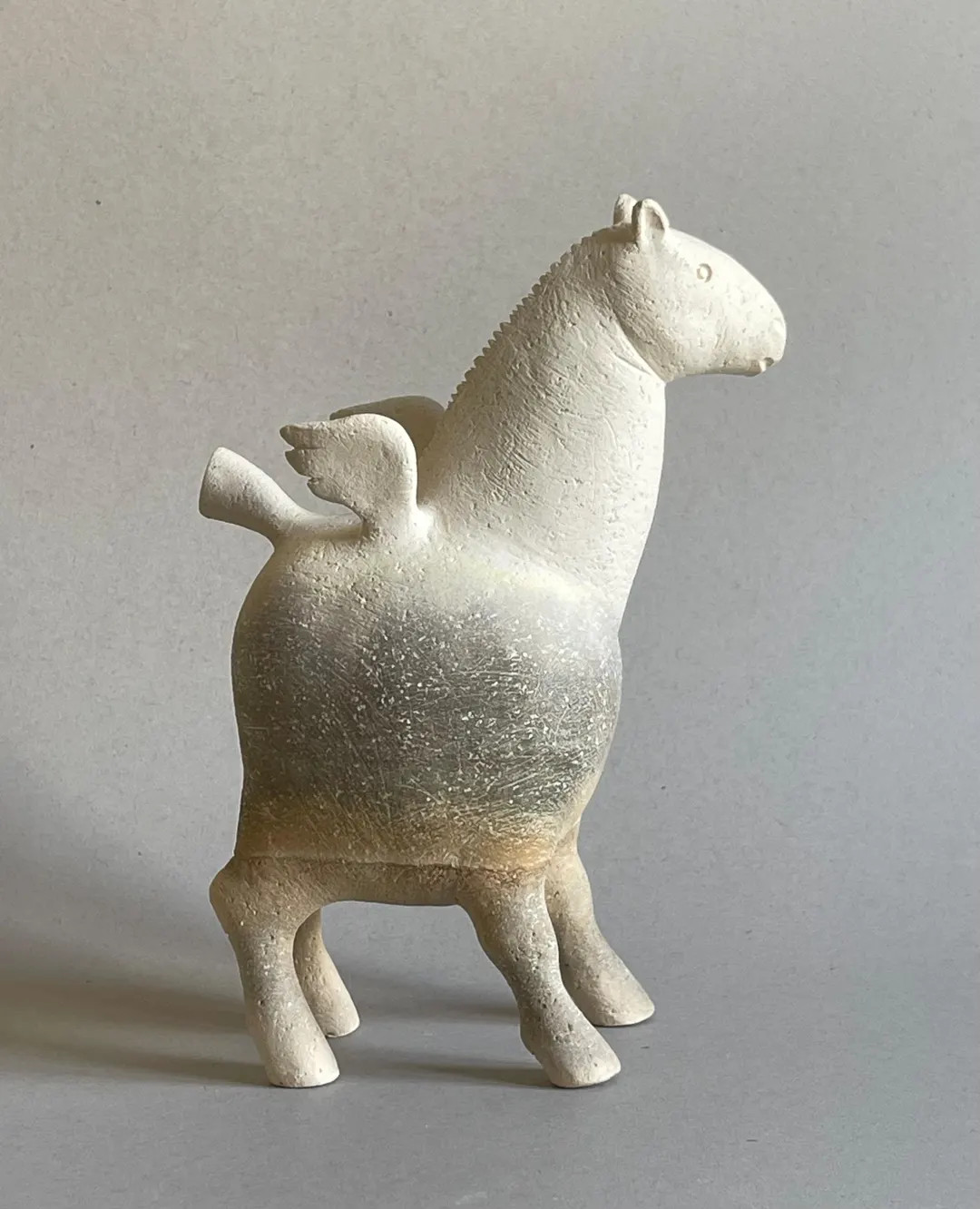 Small Pegasus, hand modeling ceramic sculpture | Etsy (US)