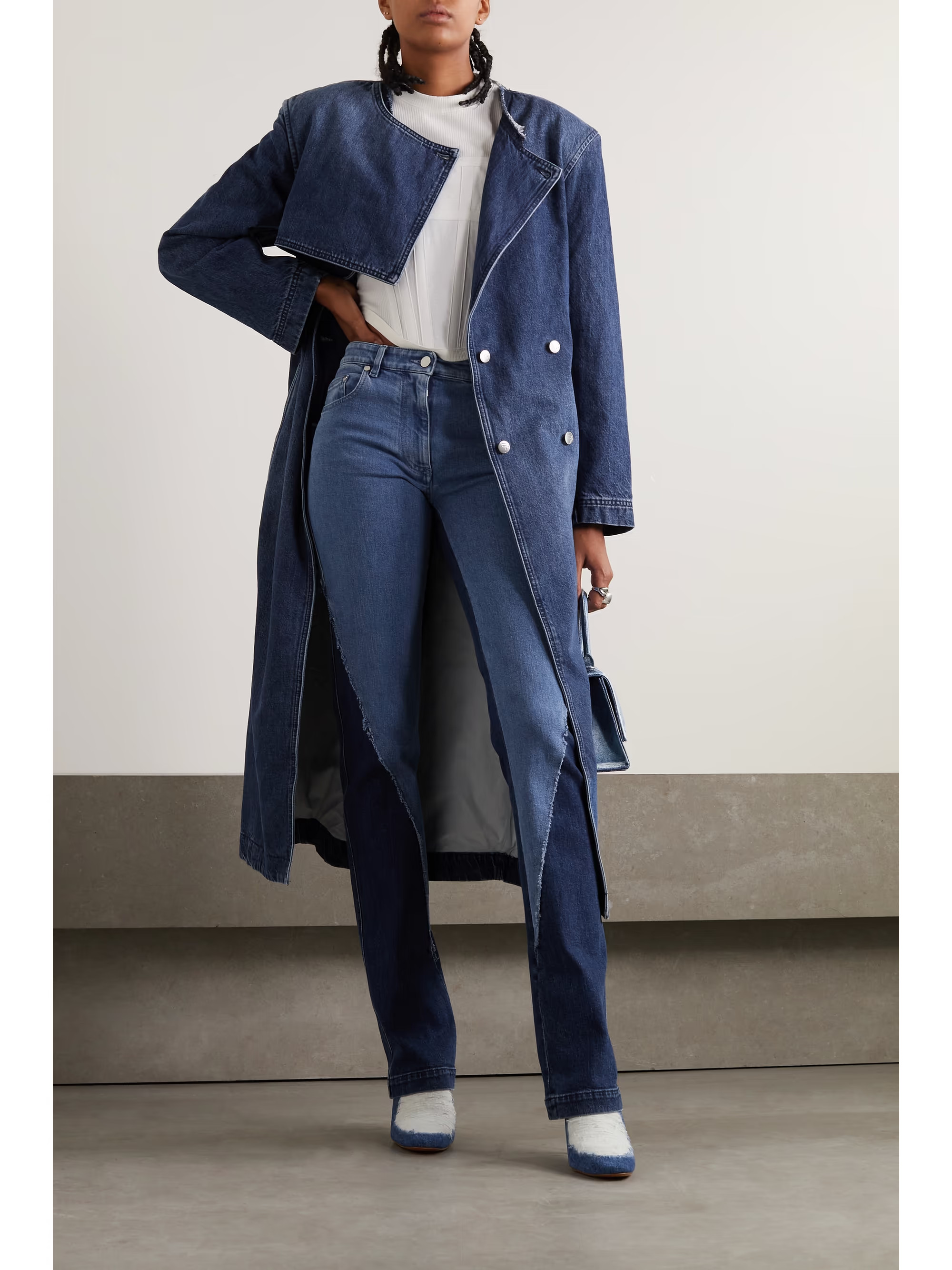 REMAIN BIRGER CHRISTENSENDouble-breasted denim trench coat | NET-A-PORTER (US)