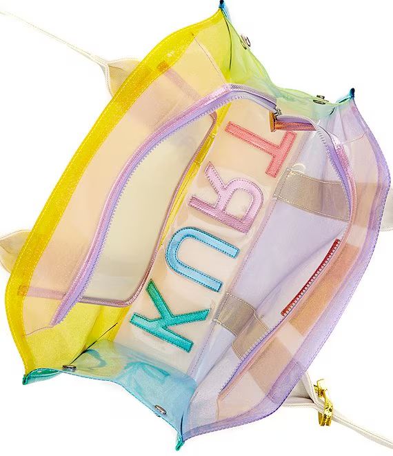 Medium Vinyl Rainbow Shimmer Southbank Tote Bag | Dillard's