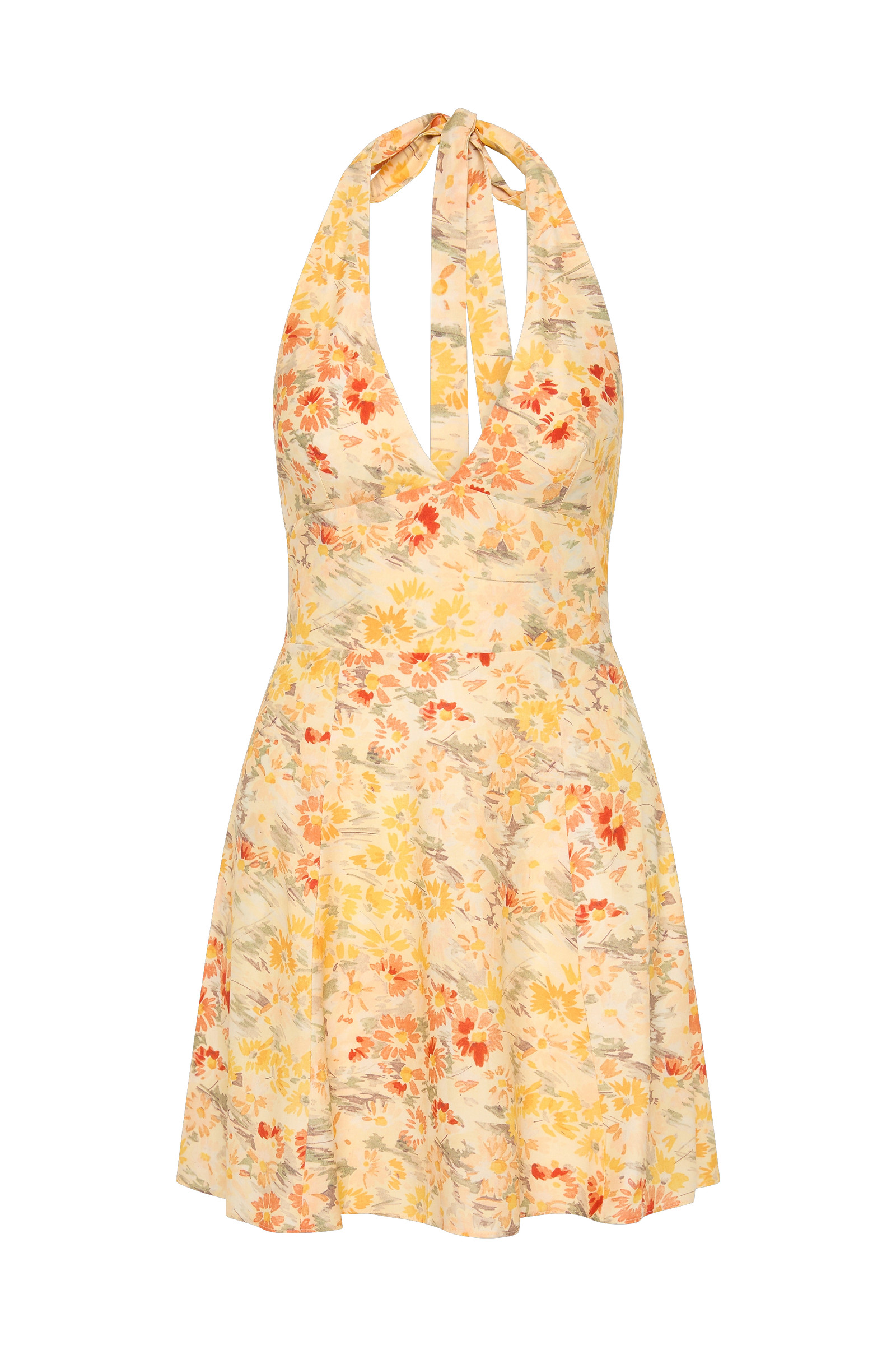 Mira Mini Dress Adeline Floral Yellow | Faithfull (AU)