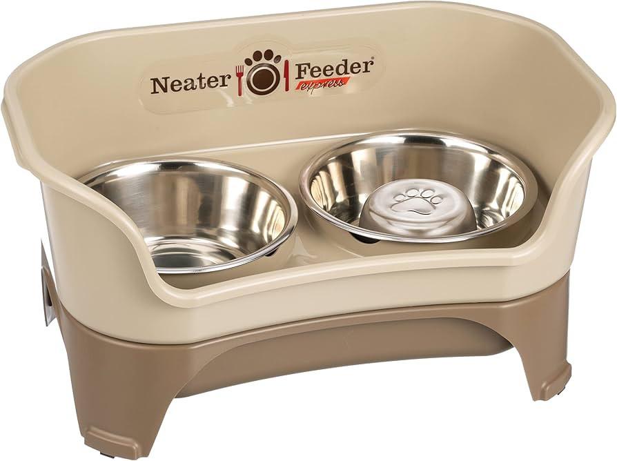 Neater Feeder - Express Model w/Slow Feed Bowl - Mess-Proof Dog Bowls (M/L, Cappuccino) Made in U... | Amazon (US)