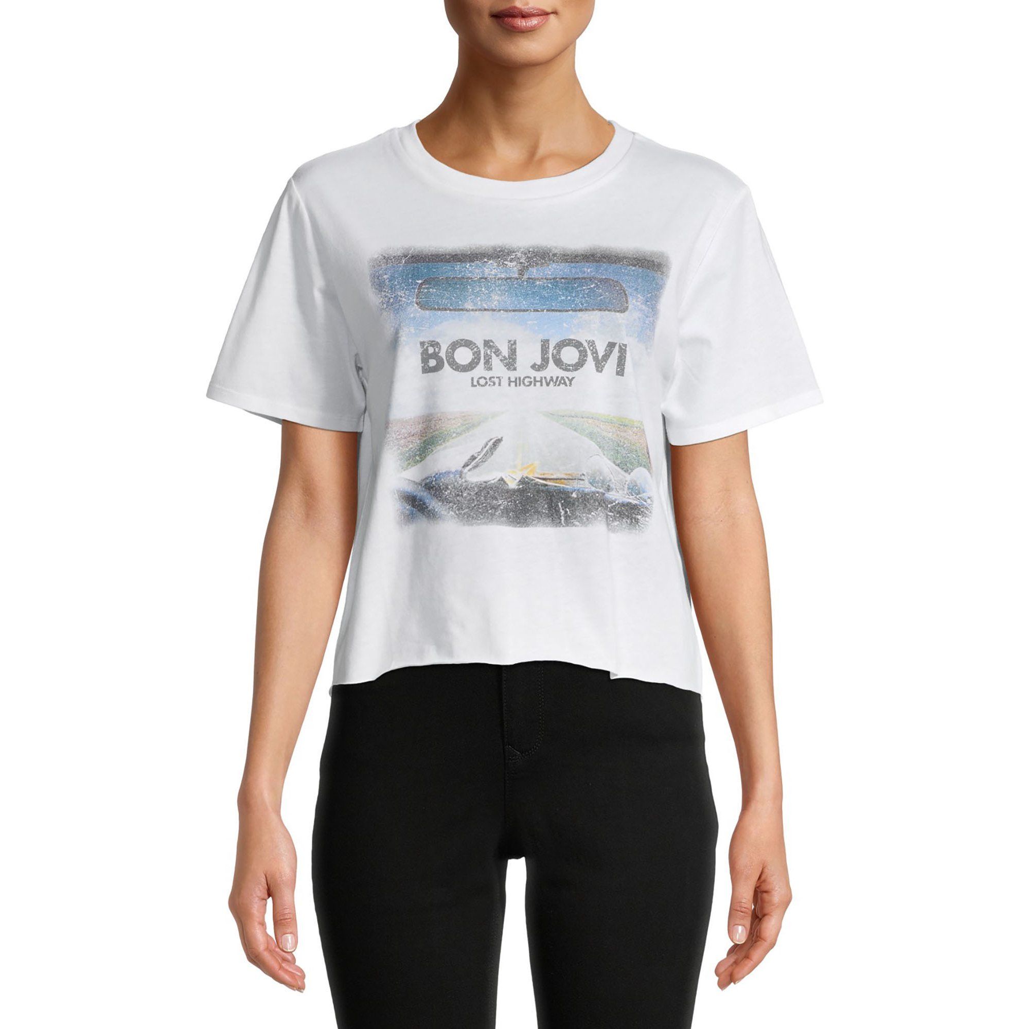 Social Edition Juniors Bon Jovi Cropped T-Shirt | Walmart (US)