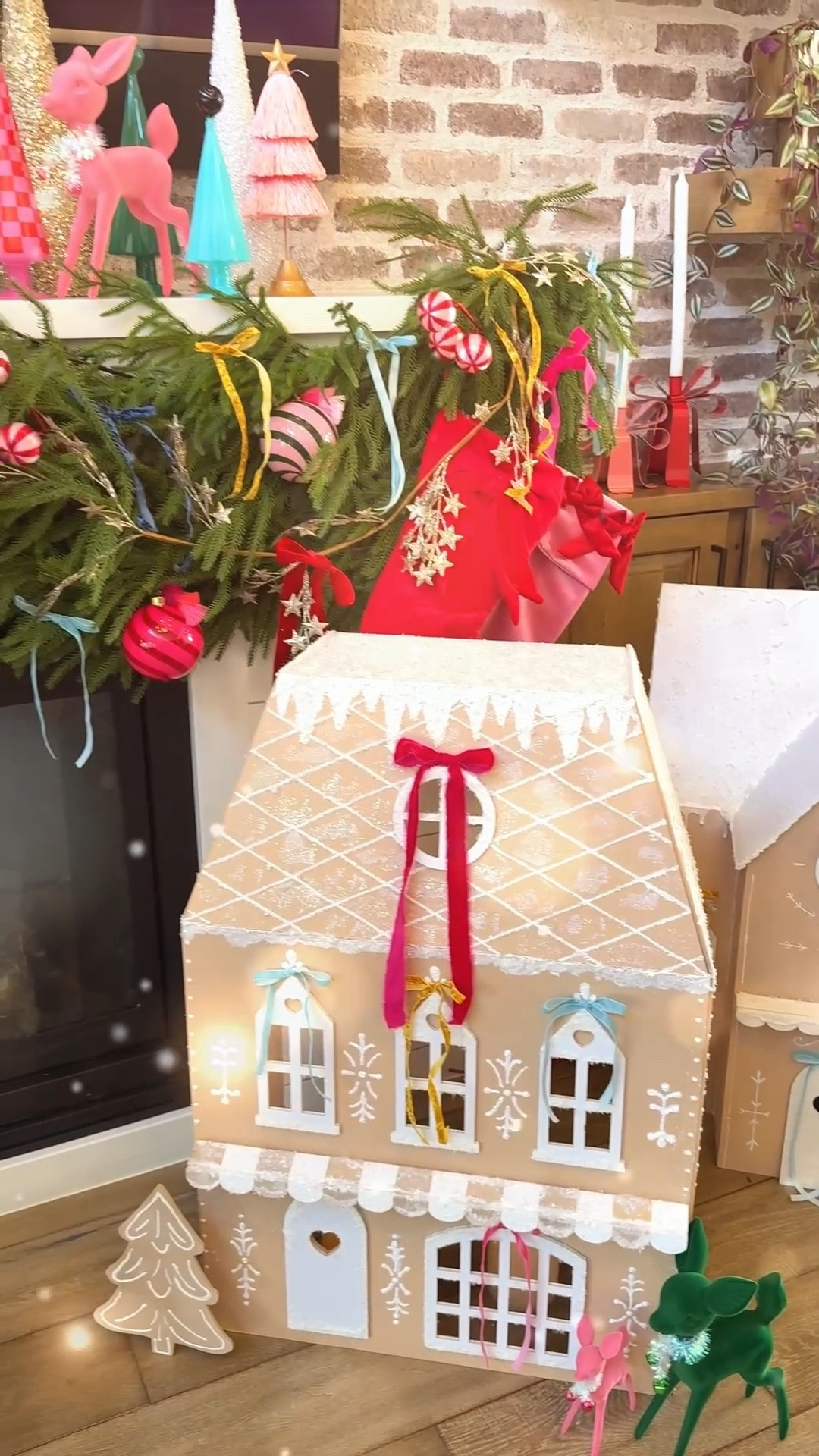 Would you believe this giant gingerbread house started as foam board?! 

I used @tulipcolorcrafts Puff Paint for the frosting, mycolorshot Spraypaint in Skinny Dip for that perfect lightly toasted, golden-baked look, and aleenes True Snow & Tacky Glue for all the snowy, magical details. 

#LTKSeasonal #LTKHoliday