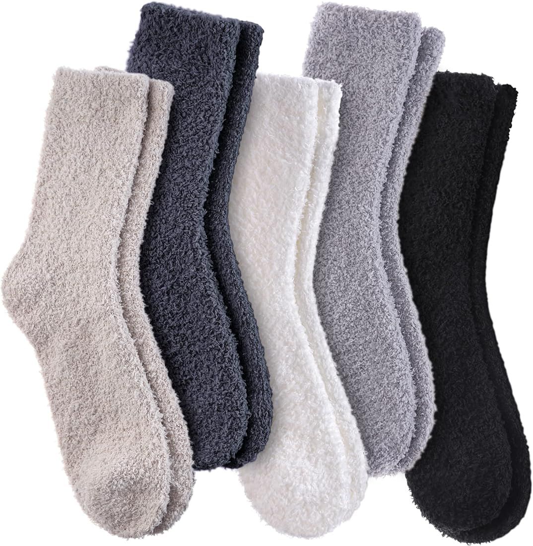 Dosoni Womens Fuzzy Slipper Socks Super Soft Fluffy Comfort Warm Microfiber Home Sleeping Winter ... | Amazon (US)