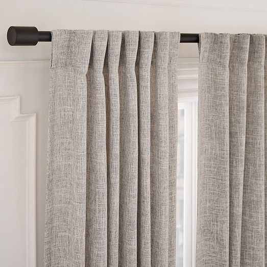 Crossweave Blackout Curtain | West Elm (US)