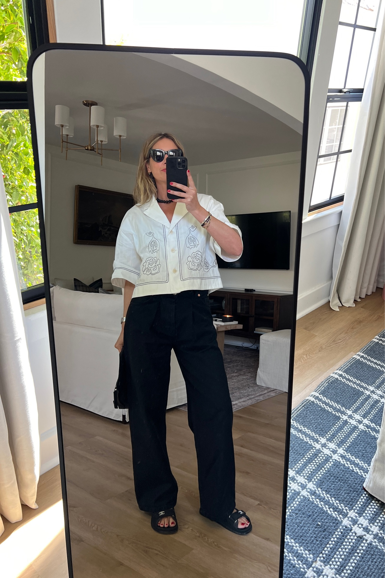 Baggy Jeans + Embroidered Shirt + Dad Sandals | Joseph | Raey | Chanel Dad Sandals 

#LTKstyletip #LTKfindsunder100 #LTKeurope