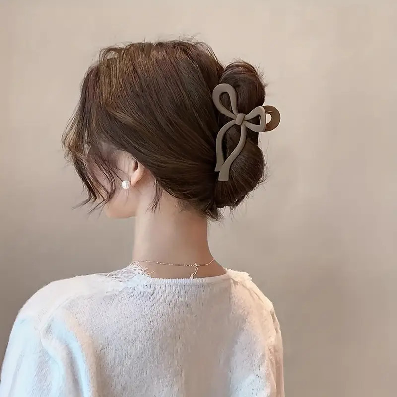 Large Bowknot Simple Hair Claw For Women Simple Style - Temu | Temu Affiliate Program
