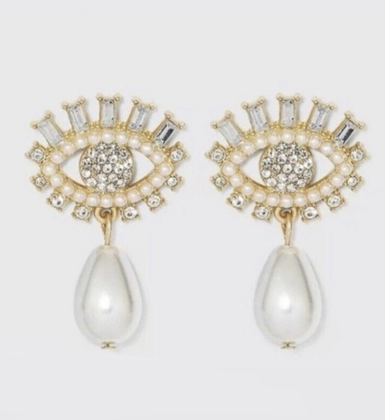 Sugarfix by Baublebar Pearl and Crystal Evil Eye Drop Earrings - New  | eBay | eBay US