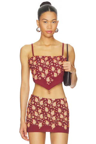 x REVOLVE Beaded Paisley Top in Red | Revolve Clothing (Global)