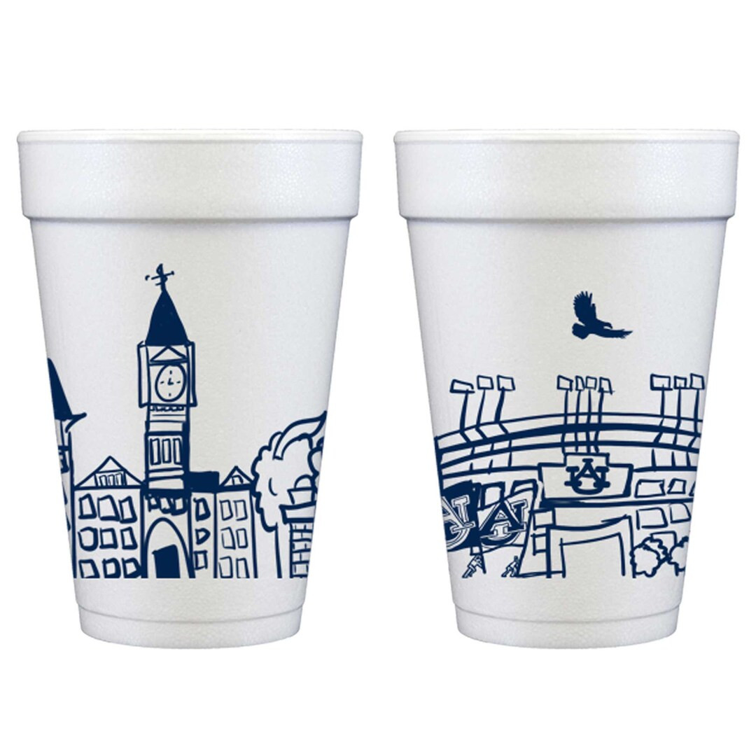 Foam Cup 10 Pack auburn University Skyline-auburn Alabama - Etsy | Etsy (US)