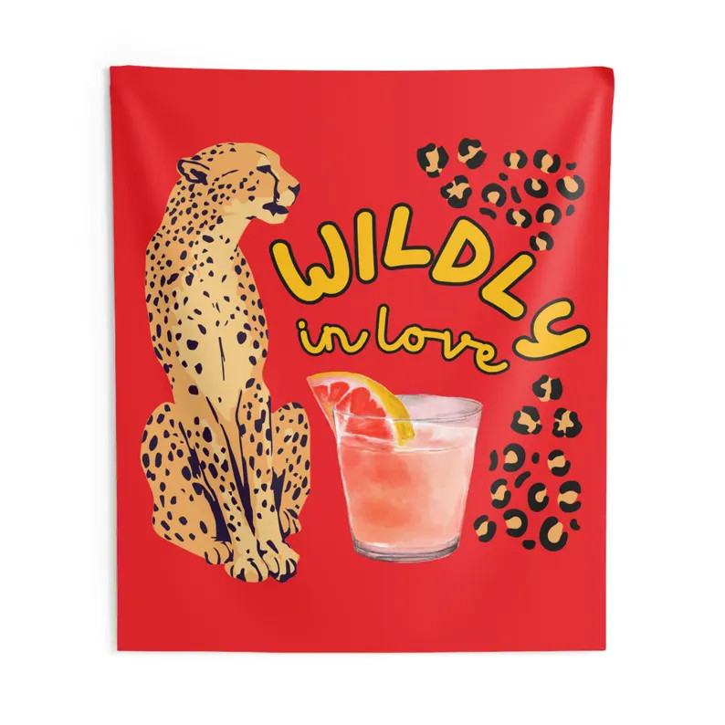 Jungle Theme Wall Tapestry, Indoor Wall Tapestries for Photo Backdrop, Wildly in Love Bachelorett... | Etsy (US)