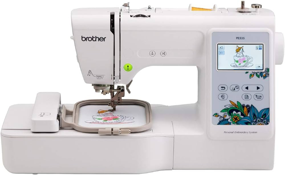 Brother PE535 Embroidery Machine, 80 Built-in Designs, 4" x 4" Hoop Area, Large 3.2" LCD Touchscr... | Amazon (US)